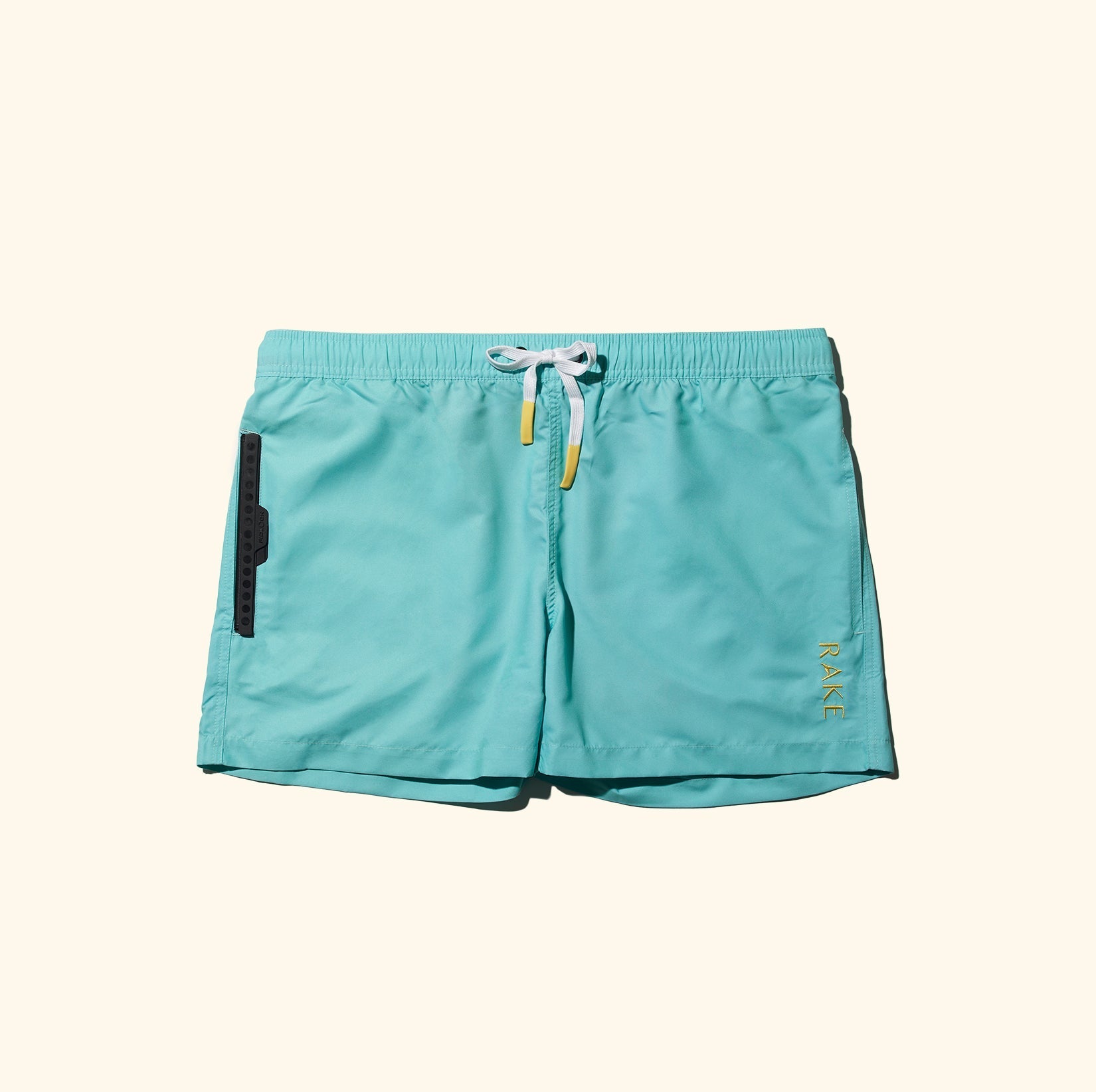 Waterproof swimming shorts -color mint - Image front flat lay - by RAKE - Size xs till xxl - by RAKE XS
