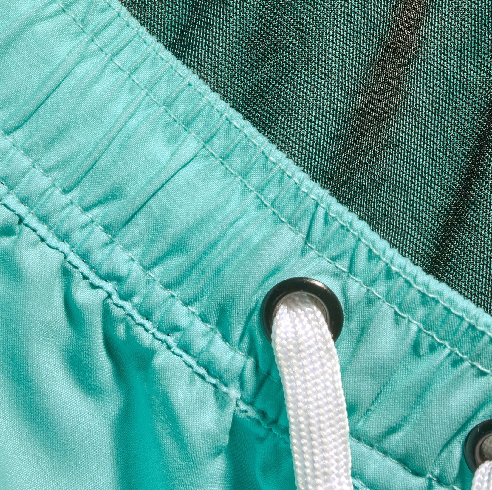 Waterproof swimming shorts - color mint - Image close up mesh +drawstring - by RAKE - Size xs till xxl - by RAKE XS