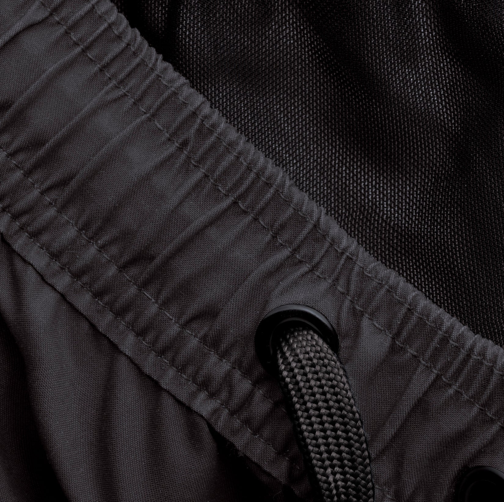 Waterproof swimming shorts - color black - Image close up mesh +drawstring - by RAKE - Size xs till xxl - by RAKE XS